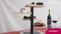 Étagère Cookinglife à 4 niveaux avec bol – Métal noir