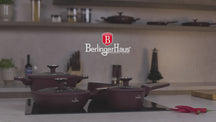 Ensemble de Casseroles BerlingerHaus Nordic 11 Pièces Bordeaux Mat - Casseroles ø 16, 20, 24, 28 cm & Poêles ø 24, 28 cm - Tous Feux Dont Induction