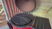 Keij Kamado Grille Large - Fonte émaillée en fonte - ø 46,5 cm - pour Kamado de 21 pouces - Universel