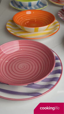 Set d'assiettes Cookinglife - Assiettes dessert - Summer Vibes - 19cm - 6 pièces
