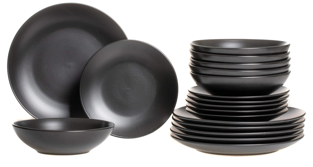 Set de vaisselle Studio Tavola - 6 personnes - Black Tie - 27 cm - 18 pièces
