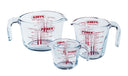 Set de Verres Doseur en Verre Pyrex Iconics' 3 Pièces - 250 ml, 500 ml & 1 Litre