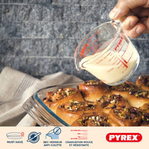 Set de Verres Doseur en Verre Pyrex Iconics' 3 Pièces - 250 ml, 500 ml & 1 Litre