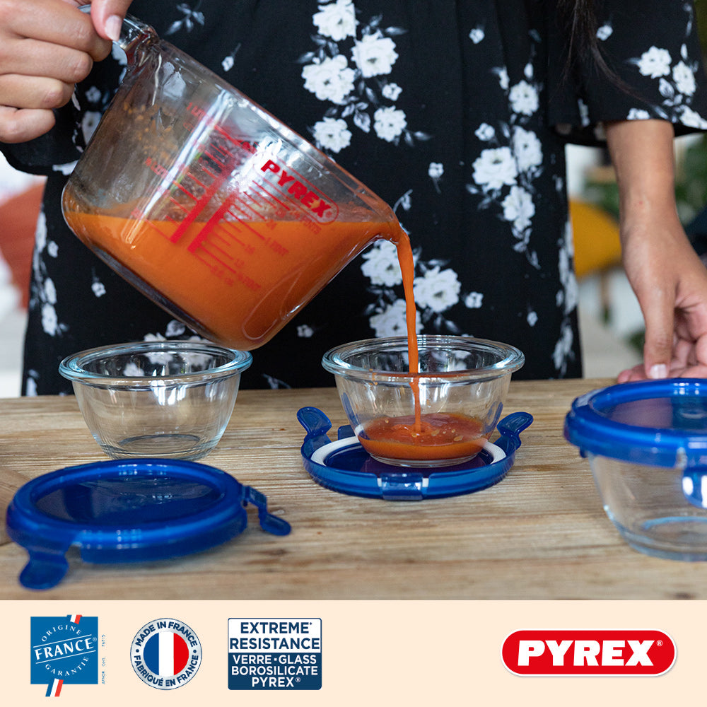 Set de Verres Doseur en Verre Pyrex Iconics' 3 Pièces - 250 ml, 500 ml & 1 Litre