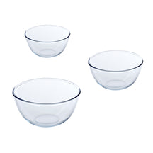 Set de Bols en Verre Mélangeur / Saladier Pyrex Iconics' 3-Pièces - 500ml, 1 Litre & 2 Litres