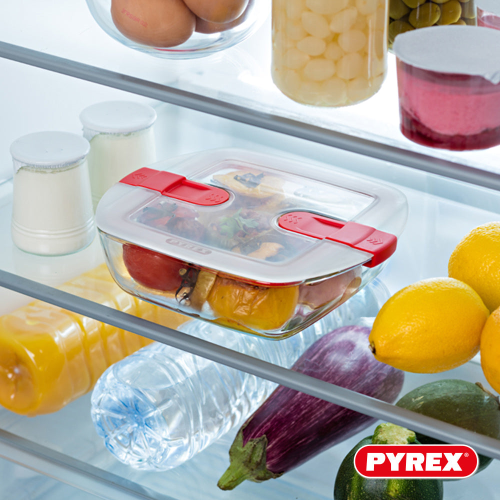 plats à four en verre avec couvercle Pyrex Cook & Heat 1 litre - 3 pièces