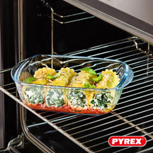 plats à four en verre avec couvercle Pyrex Cook & Heat 1 litre - 3 pièces
