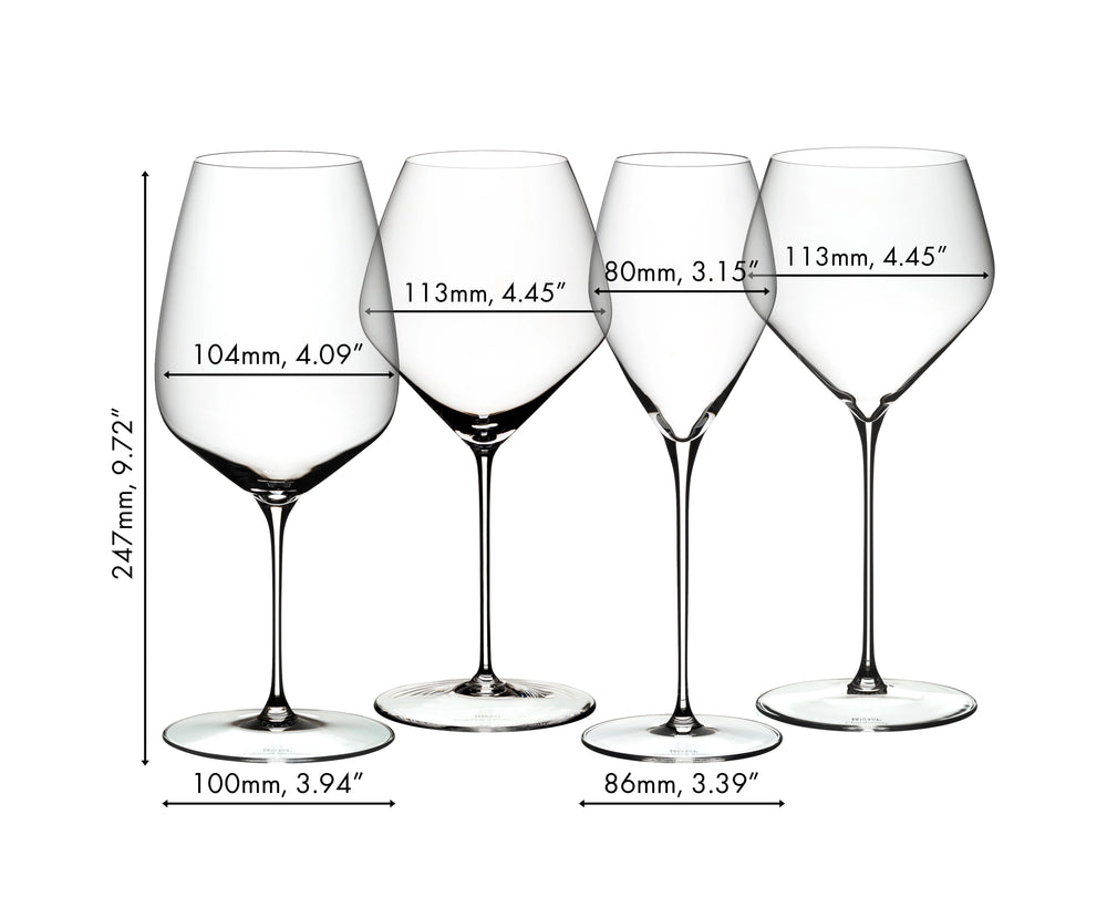 Ensemble de verres à vin Riedel - Verres à vin - Veloce - 4 pièces