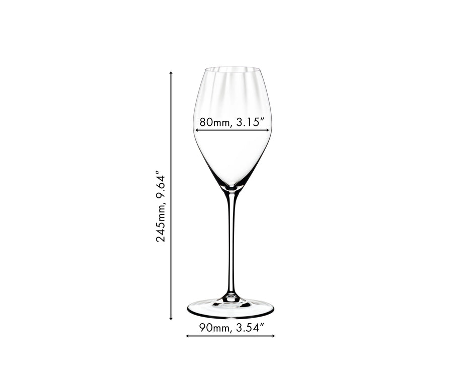 Set de verres à vin Riedel - Verres à champagne - Performance - 380ml - 4 pièces