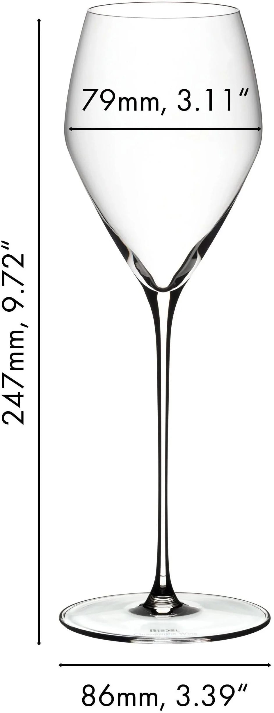 Set de verres à vin Riedel - Verres à champagne - Veloce - 570ml - 4 pièces