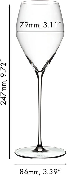 Set de verres à vin Riedel - Verres à champagne - Veloce - 570ml - 4 pièces