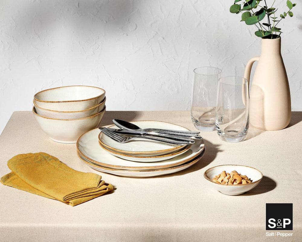 Ensemble d'assiettes Salt & Pepper - Dessert - Artisan - 20 cm - 4 pièces