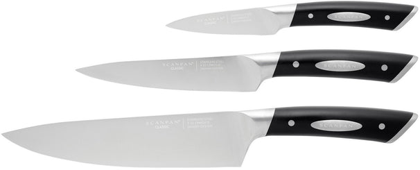 Ensemble de couteaux SCANPAN Classic 3 pièces - Couteau de chef, Couteau d'office & Couteau éplucheur