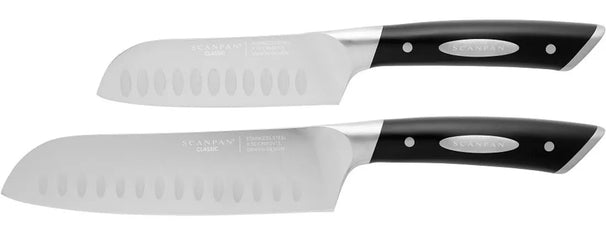Ensemble de couteaux SCANPAN 2 pièces - Couteau Santoku 12,5 cm & Couteau Santoku 18 cm