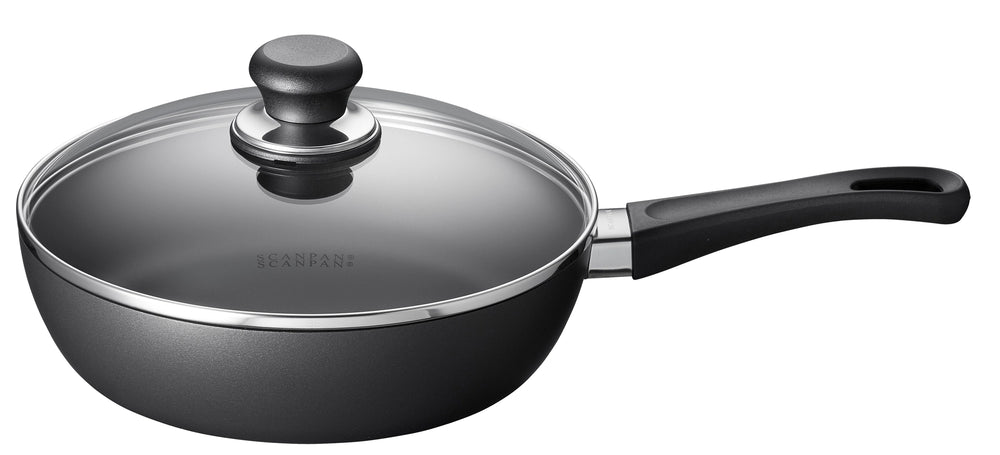 SCANPAN Hapjespan / Sauteerpan avec couvercle Classic Induction ø 24cm / 2 litres - adapté à toutes les sources de chaleur - revêtement antiadhésif standard