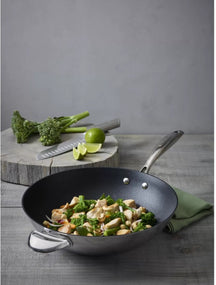 Wok SCANPAN HaptIQ ø 32 cm - adapté à toutes les sources de chaleur - revêtement antiadhésif standard