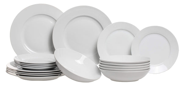 Ensemble de vaisselle Studio Tavola - 6 personnes - Blanc - 18 pièces