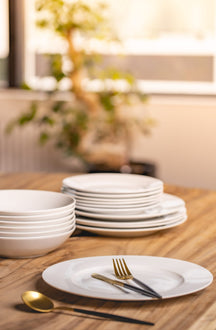 Ensemble de vaisselle Studio Tavola - 6 personnes - Blanc - 18 pièces