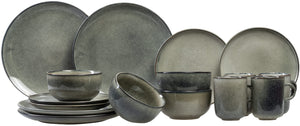 Set de vaisselle Salt & Pepper - 4 personnes - Meridian - 26 cm - 16 pièces