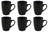 Ensemble de tasses Studio Tavola - Tasses a café - Black Tie - 350 ml - 6 pièces