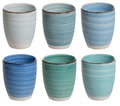 Ensemble de tasses Cookinglife - Tasses à café - Delice Blue - 350 ml - 6 pièces