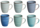 Ensemble de mugs Cookinglife - Mugs a cafe - Delice Blue - 350 ml - 6 pièces