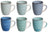 Ensemble de mugs Cookinglife - Mugs a cafe - Delice Blue - 350 ml - 6 pièces
