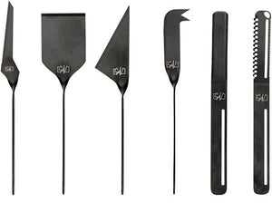 Set de couteaux Laguiole Style de Vie - Couteaux à fromage - Noir - 6 pièces