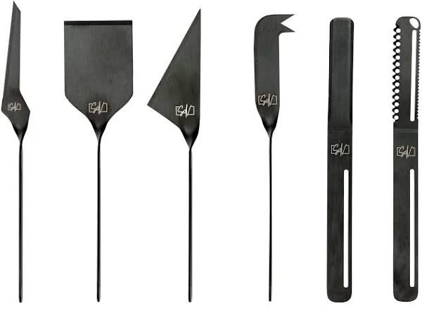 Set de couteaux Laguiole Style de Vie - Couteaux à fromage - Noir - 6 pièces
