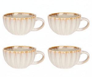 Set de tasses à café Cosy&Trendy - Avec anse - Astera Pearl - 450 ml - 4 pièces