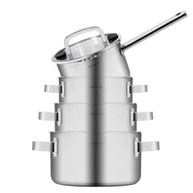 Ensemble de casseroles Sola - en inox - Juvia - Ø16/18/20 cm + Ø16 cm - 4 pièces