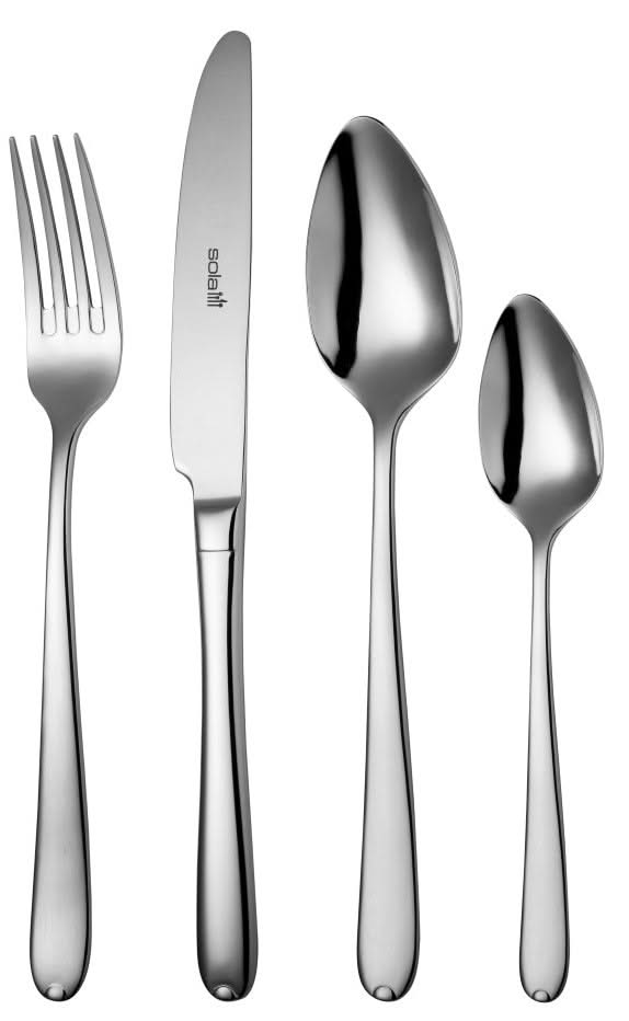 Set de couverts Sola - en inox 18/10 - Fleurie - 6 personnes - 24 pièces