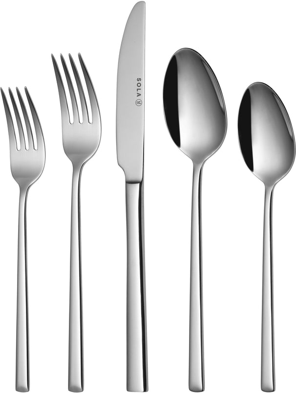 Ensemble de couverts Sola - Couverts en inox - Luxor - 12 personnes - 100 pièces