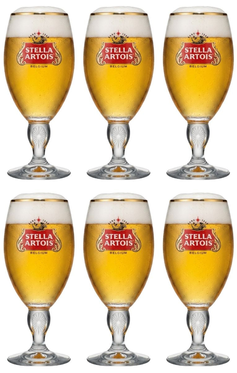 Verres à bière Stella Artois - Calice - 250 ml - 6 pièces