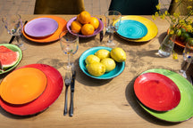 Service de vaisselle Studio Tavola Sunny Summer - 18 pièces / 6 personnes - 6 assiettes à déjeuner, 6 assiettes creuses et 6 assiettes plates