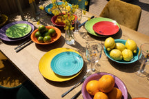 Service de vaisselle Studio Tavola Sunny Summer - 18 pièces / 6 personnes - 6 assiettes à déjeuner, 6 assiettes creuses et 6 assiettes plates