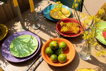 Service de vaisselle Studio Tavola Sunny Summer - 18 pièces / 6 personnes - 6 assiettes à déjeuner, 6 assiettes creuses et 6 assiettes plates
