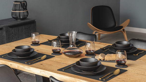 Set d'assiettes Studio Tavola - Assiettes diner - Black Tie - Ø 27 cm - 6 pieces