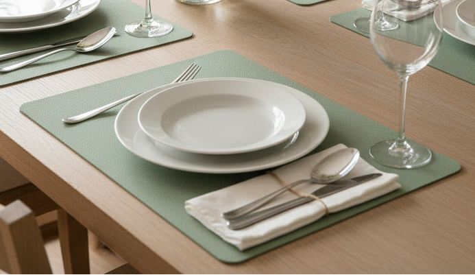 Ensemble de sets de table Cosy & Trendy - Aspect cuir - 43 x 30 cm - 6 pièces