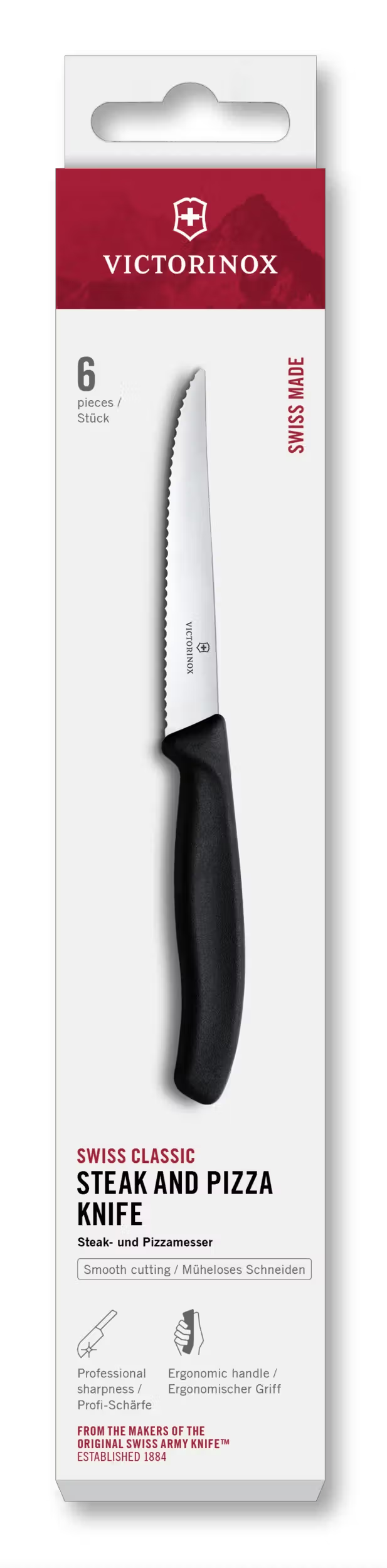 Couteaux à steak Victorinox Swiss Classic Crantés - 6 pièces