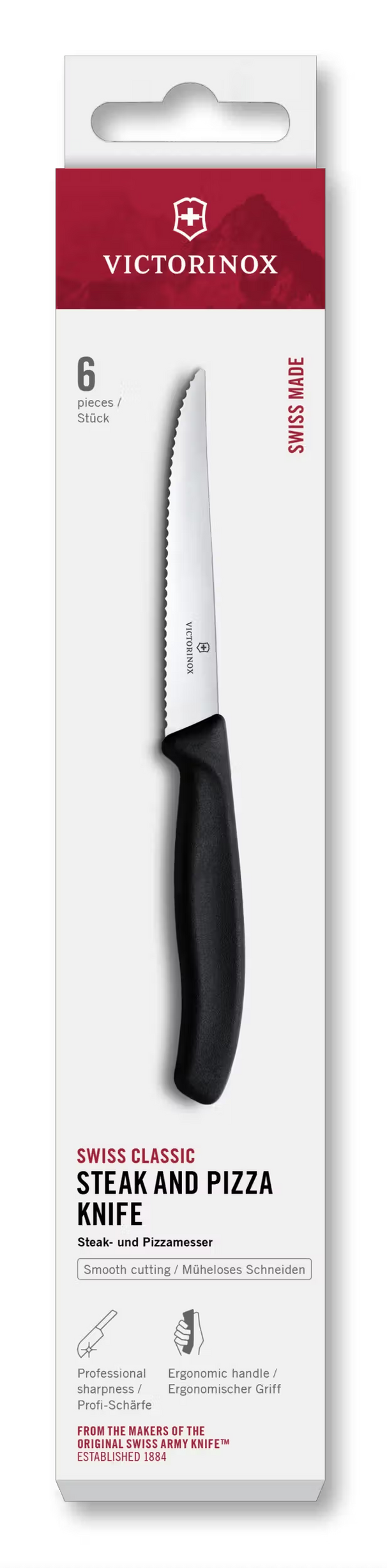 Couteaux à steak Victorinox Swiss Classic Crantés - 6 pièces