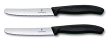 Couteaux à tomates Victorinox Swiss Classic Crantés Noir - 11 cm - 2 pièces