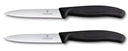 Ensemble de couteaux d'office Victorinox Swiss Classic noir - 10 cm - 2 pièces - Couteau cranté & lisse