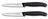 Ensemble de couteaux d'office Victorinox Swiss Classic noir - 10 cm - 2 pièces - Couteau cranté & lisse