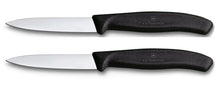 Couteau d'Office Victorinox Swiss Classic Noir - 8 cm - 2 pièces