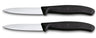 Couteau d'Office Victorinox Swiss Classic Noir - 8 cm - 2 pièces