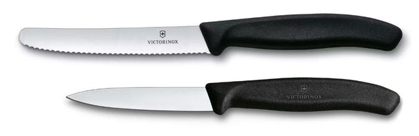Ensemble de couteaux d'office Victorinox Swiss Classic Noir 2 pièces - Couteau à tomates & couteau éplucheur