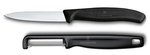 Ensemble de couteaux éplucheur Victorinox Swiss Classic Noir 2 pièces - Couteau d'Office & Éplucheur droit