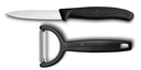 Ensemble de couteaux éplucheur Victorinox Swiss Classic Noir 2 pièces - Couteau d'Office & Éplucheur Y
