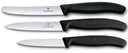 Ensemble de couteaux d'office Victorinox Swiss Classic Noir 3 pièces - Couteau à tomates, Couteau d'office & Couteau éplucheur